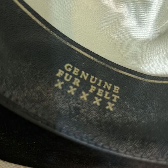 McPherson’s Beaver 100% Rabbit Fur Felt Cowboy Western Men size 6 5/8 Hat - Picture 5 of 8